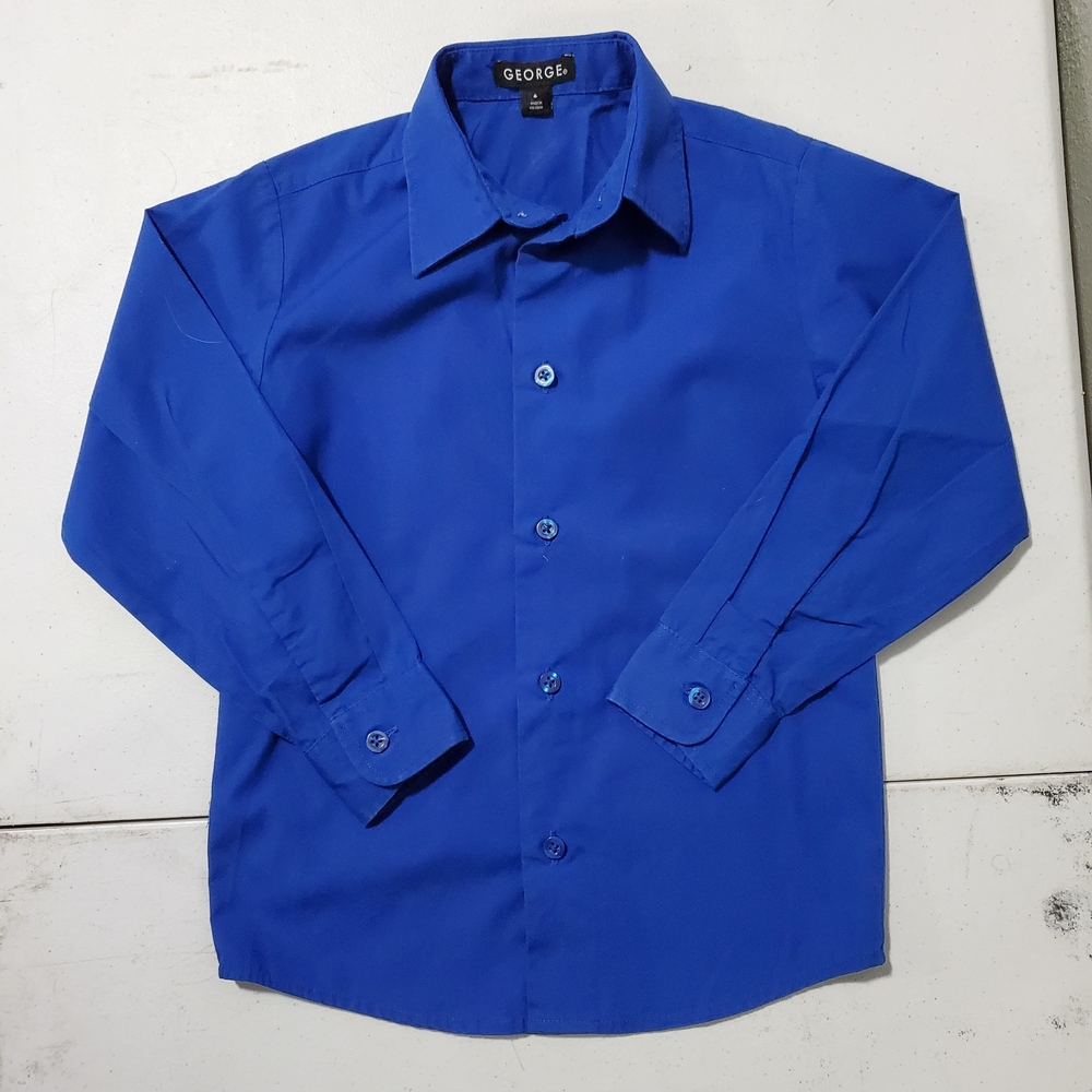 George Kids' Vibrant Blue Button Down Shirt